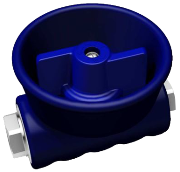 Кран для пенного пистолета PA RPS (1/2&quot;г-ARS178, 24бар, 80л/мин, синий)