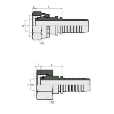 Фитинг высокого давления DKO-S (DN20, М42х2г, оцинк) Robin