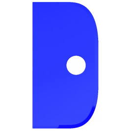 Скребок ручной Haug Bursten (230мм, без ручки, синий)