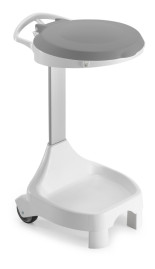 Держатель мешка TTS Smile E-60 (120л, ножки, колеса, серая крышка)