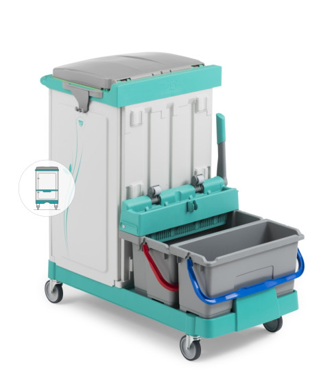 Тележка TTS Magic Line 440V7 (закрытая, 25л, 17л, отжим, держ. мешка 90л)