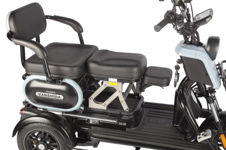 Трицикл электрический Wanshida UN MOTO (60V, 650W, черный)