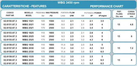 Насос высокого давления Bertolini WBG 2525 (3450 об/мин. бензо)