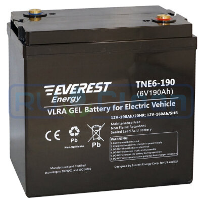 Аккумуляторная батарея Everest Energy TNE6-190 (160Ач, 6В, Gel)