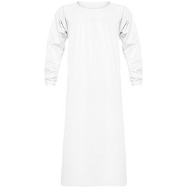 Фартук с рукавами Reiko aproLin eco+ (белый, Дл-135см)