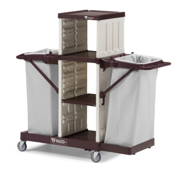 Тележка TTS MagicArt 17 Basic (открытая, 3 полки, 2 держ. мешка, база бордо)