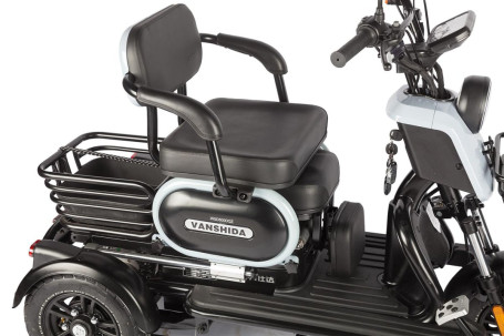 Трицикл электрический Wanshida UN MOTO (60V, 650W, черно-синий) (0000285-3103)