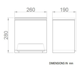 Контейнер для мусора Nofer 14025.W (8л, педаль, белый)
