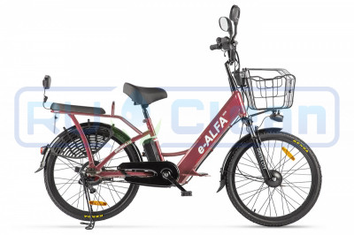 Электровелосипед GREEN CITY e-ALFA new (темно-красный матовый)