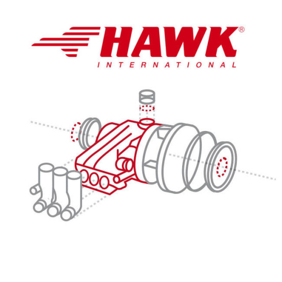 Комплект уплотнений насоса HAWK NPM d18мм (3 поршня, большой)