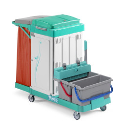 Тележка TTS Magic Line 450S7 (25л, 17л, 2 закр. выдвиж. ящика, отжим, держ. мешка 120л)