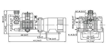 Насос мембранный Bertolini  ELP.TRIAL 9/12 (10бар, 9л/мин, электрический 9/12В)
