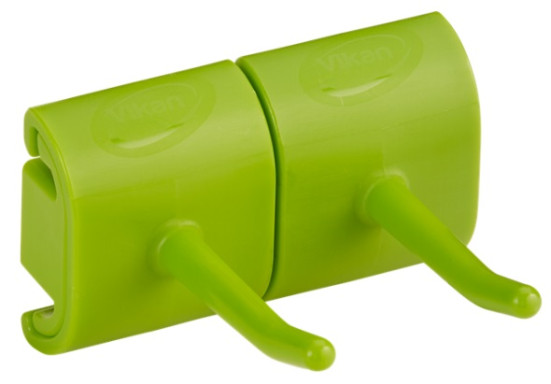 Гигиеничное настенное крепление Vikan (83мм, двойной крюк, лаймовый)