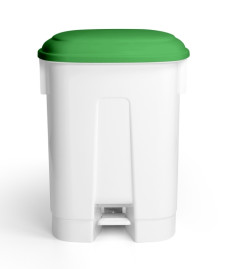 Контейнер TTS Derby XL (2х30л, педаль, разделитель, белый/зеленый)