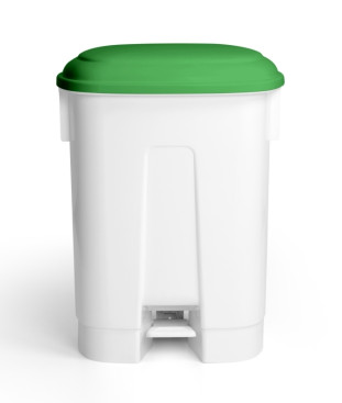 Контейнер TTS Derby XL (2х30л, педаль, разделитель, белый/зеленый)