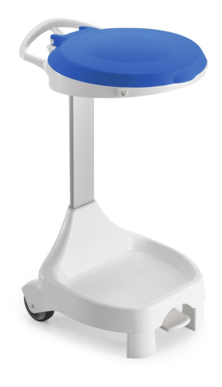 Держатель мешка TTS Smile W-70 (120л, педаль, ножки, колеса, синяя крышка)