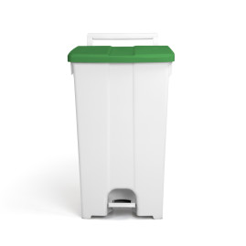 Контейнер мусорный TTS Derby (90л, зеленая крышка, серый)