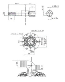 Мембранный насос Comet BP300 (20 бар, 295 л/мин, полый вал 32 мм)
