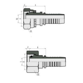 Фитинг высокого давления DKO-S (DN12, М24х1.5г, оцинк) Rick
