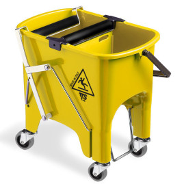 Ведро TTS Squizzy Roll (15л, полипроп, с 2-мя роликовыми отжимами, педалью, ручкой, на колесах)