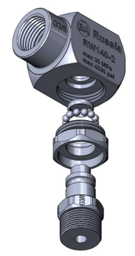 Переходник угловой 3/8&quot;ш-3/8&quot;г (нерж, вращ, тип RW140-2) RC