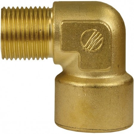 Переходник угловой 3/8&quot;г-3/8&quot;ш (350бар, латунь) R+M