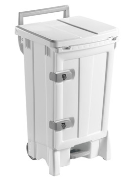 Контейнер TTS OpenUp90 (90л, педаль, дверь, белый/белый)