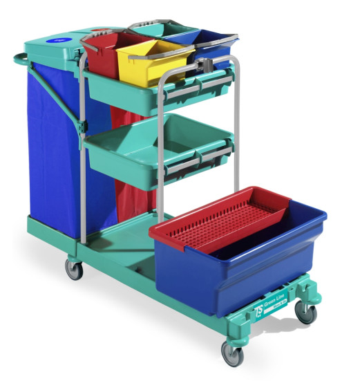 Тележка TTS Green Line 440 (35л, 4х6л, сетка, 2 держ. мешка)