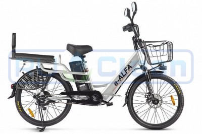 Электровелосипед GREEN CITY e-ALFA LUX (серебристый)