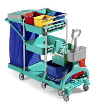 Тележка TTS Green Line 450 (2х15л, 4х6л, отжим TEC, держ. мешка 120 л)