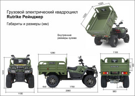Грузовой квадроцикл Rutrike Рейнджер (темно-серый)
