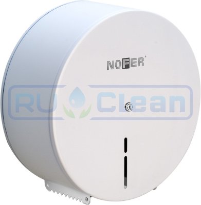 Диспенсер для туалетной бумаги Nofer 05001.XL.W (круглый, сталь, белый, XL)