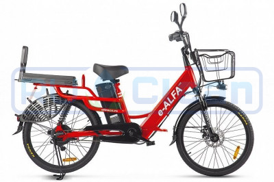 Электровелосипед GREEN CITY e-ALFA LUX (красный)