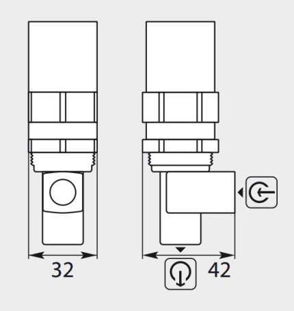 Клапан предохранительный R+M ST-230 (350бар, 30л/мин, 1/4&quot;г, By-pass 1/4&quot;г)