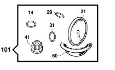 Ремкомплект Comet KIT101 (BP 105/125, мембрана NBR)