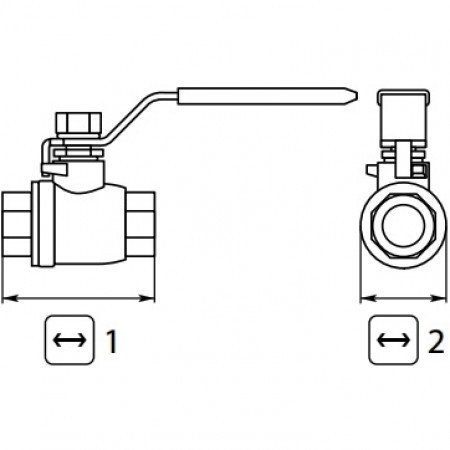 Кран гидравлический (3/4&quot;г-г, 140бар, 2-х ходовой, нерж) R+M