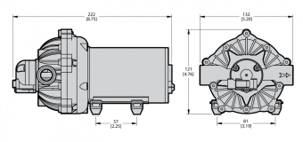 Мембранный насос Comet EF 5500 (4.1 бар, 20.8 л/мин, 12 В)