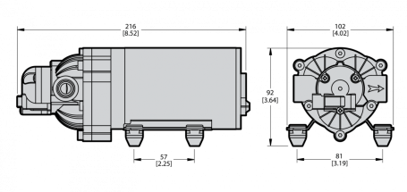Мембранный насос Comet EF 2200 (4.8 бар, 8.3 л/мин, 12 В)