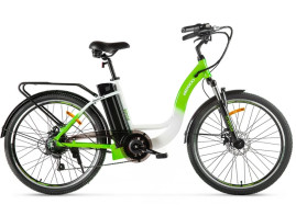 Электровелосипед Eltreco White (бело-зеленый)