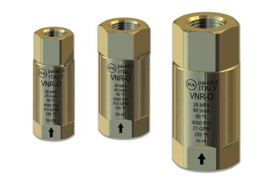 Обратный клапан PA VNR-OHD (3/8&quot;г-3/8&quot;г, 40л/мин, 280бар, лат)
