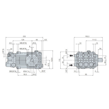 Насос высокого давления Annovi Reverberi RK 11.20 N DX