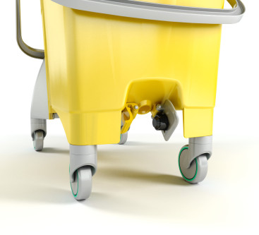 Ведро TTS WITTY (30л, желтое, со сливным отверстием, диаметр колес 80мм)