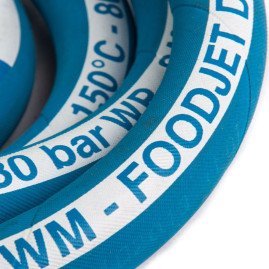 Шланг пищевой Foodjet DN12 (10м, 1/2"г-1/2"ш, 80бар)