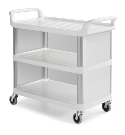 Тележка TTS Shelf A3700 (3 закр. полки, колеса d100мм, серый)