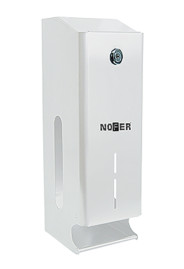 Диспенсер для туалетной бумаги Nofer (нерж., для 3х рулонов, белый)