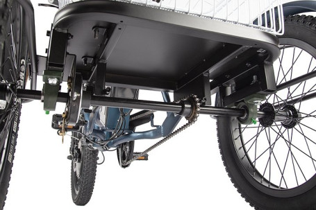 Трицикл электрический Eltreco Porter Fat 500 UP! (темно-синий) (022871-2414)