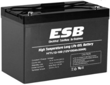 Тяговый аккумулятор ESB HTL12-100 (100Ач, 12В, Gel)