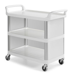 Тележка TTS Shelf A3700 (3 закр. полки, колеса d125мм, белый)