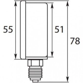 Манометр (250бар, 1/4"внеш, вход сбоку, D50мм, нерж) R+M