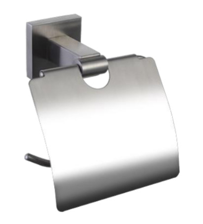 Держатель для туалетной бумаги Nofer BARCELONA (с крышкой, глянцевый)